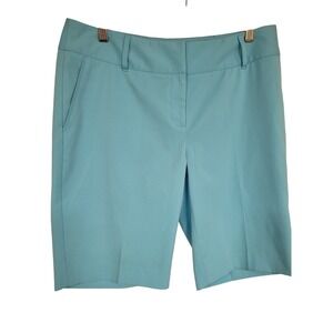 Cutter & Buck Womens Tailored Golf Shorts Size 8 Light Blue Bermuda Casual